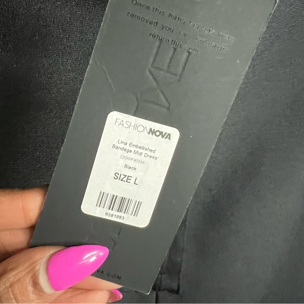 FASHION NOVA | Lina Embellished Bandage Mini Dress - Picture 15 of 15